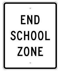 End School Zone Sign